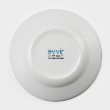 Deep plate AVVIR "Regal", 450 ml, d = 20 cm, glass ceramic, white color-3