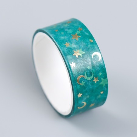 Adhesive tape paper "Star sky" set 12 pcs width 1.5 cm winding 2 m-3