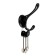 Furniture hook cappio uniq, two -rod, black