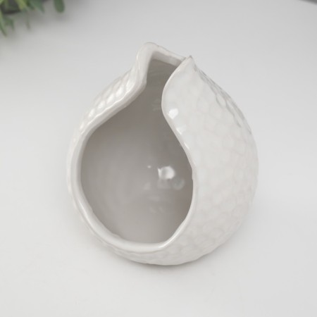Ceramics candlestick per 1 candle "Pomegranate" d = 4.5 cm white 10x10x11.5 cm-5