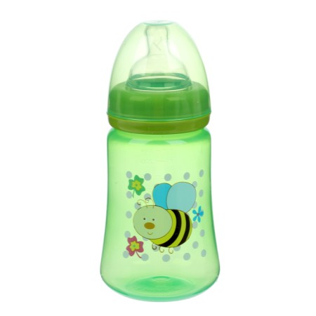 A bottle for feeding with a wide throat, 250 ml, from 0 months., Mix color-5