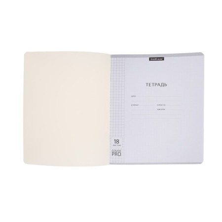 Notebook A5+, 18 sheets in the Erichkrause "Coverpro Pastel", plastic cover, OFSET BOLK, 100%whiteness, yellow-1