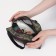 Cosmetic bag with zipper, green color/camouflage