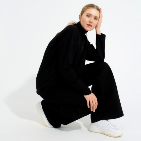 Costume (jumper, trousers) minku: casual collection color black, size 42-3