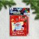 New Year's engraving in the postcard "New Year! Letter from Santa Claus ", Rainbow effect