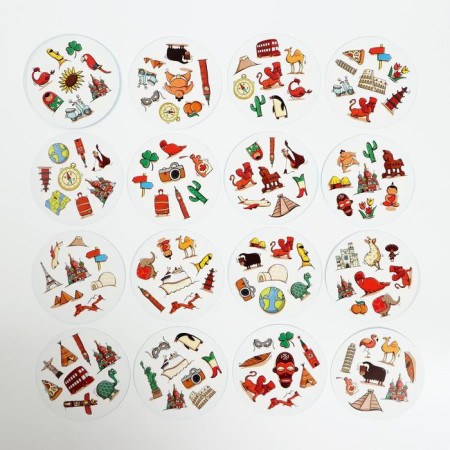The board game to the reaction and attention "Dubbl. Around the world ", 20 cards, 5+-2