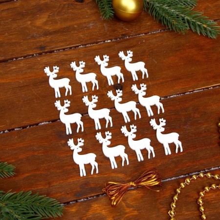 Set of mini pendants "White Deer", 12 pcs.-1