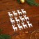 Set of mini pendants "White Deer", 12 pcs.