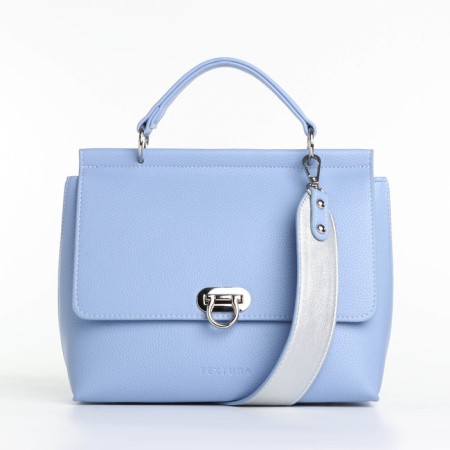 Women's bag Textura, messenger, average size, blue color