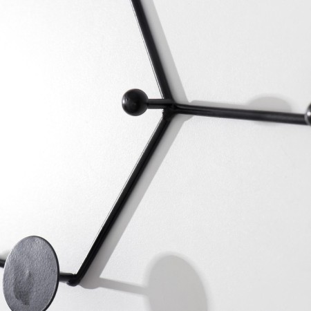 Decorative metal hooks "Molecules" black 29.5x55 cm-1