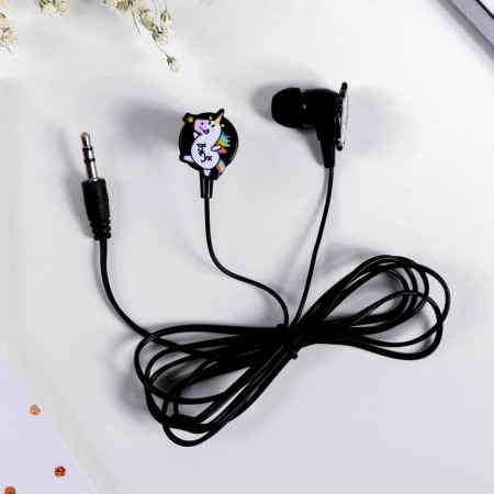 The headphones wired in the box, “unicorn - light sound”, vacuum, black-3