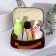 Cosmetic bag with a zipper, with a lining, purple color