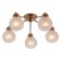 Ceiling lamp 5x60W E14, size 58x58x23 cm