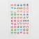 Earrings "Stickers" Smile, with animals, colored