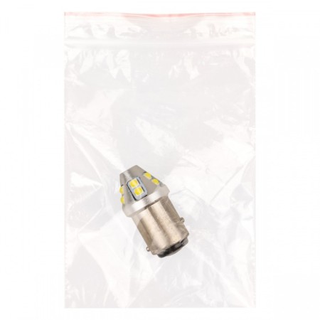 Auto Stuffing Diode SkyWay S25 (P21W), 12-24 V, 10 SMD diode Bay15D, 2 -ok Bipolar, white-1