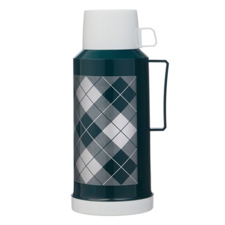 Thermos 1.8 l, with a glass flask, retains heat 10 hours, 15 x 33 cm, green