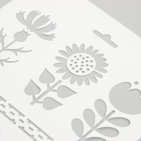 Stencil "Flowers" 16x22 cm-2