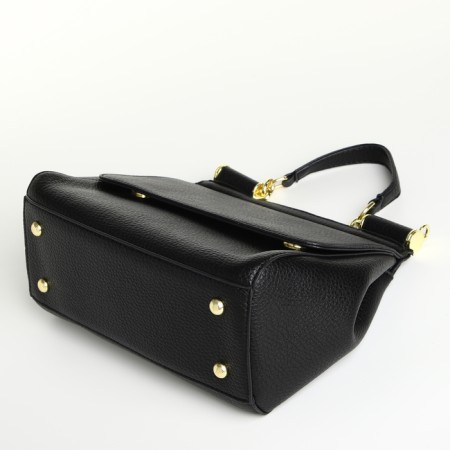 Women's bag on magnet Textura, small size, black color-7
