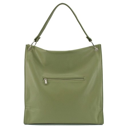 Women's bag B2766-02110, green color, artificial leather, 37x10x41 cm-1