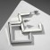 Earrings "Geometry" Oblivion, large, silver color