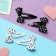 Invisibility for hair "bows" (set of 8 pcs) peas, black and white