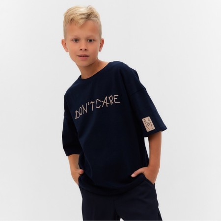 Children's Minaku T -shirt, blue color, height 140 cm-1