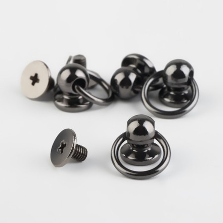 Kobury screw d = 6/8 × 9 mm, with a ring d = 10 mm, 4 pcs, the color is black nickel-1