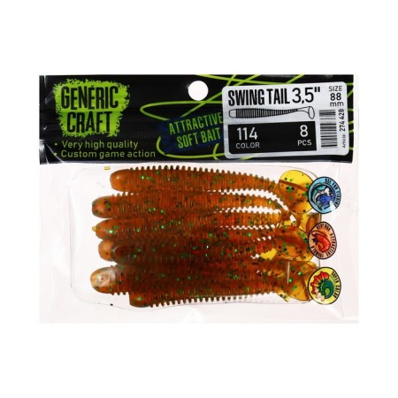 The soft bait Generic Craft Swing Tail, color 114, 8.8 cm, 8 pcs.-1