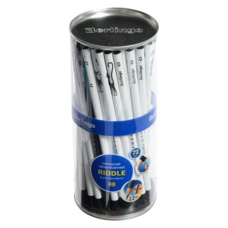 Chernographic pencil 2.2 mm Berlingo "Riddle" hb, black tree, round, sharpened, mix-1