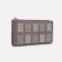 Women's wallet on the button, gray color