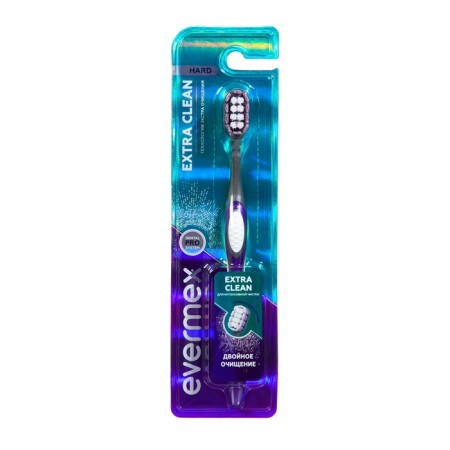 Evermex Extra Clean toothbrush, medium stiffness, purple