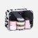 Cosmetic bag with lightning, white/black color