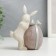 Polystone souvenir "Rabbit with an testicle with a bow" 11x5.5x8.5 cm