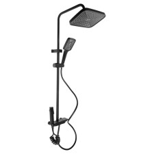 The shower system Zein Z3684, the upper and hand watering can, PVC hose, hygienic set, black