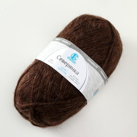 Yarn "northerner" 30% wool, 5% recent. wool, 65% acrylic 150m/100g (063 chocolate)-4