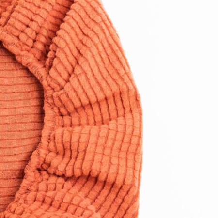 Case for chair Comfort Knitwort Jacquard, Terracotta color, 100% polyester-2