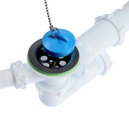 AKVater bath siphon, 1 1/2 "x40 mm, adjustable, with corrugation 40x40/50 mm-1