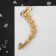 Earring "Kaff" Chamomile, white-pink color in gold