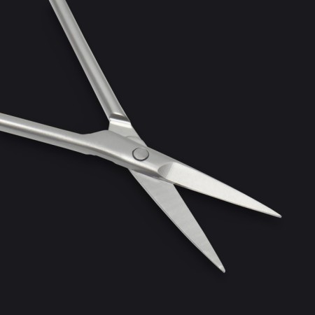 Manicure scissors "Premium satin", narrow, straight, matte, 10.5 cm, on the blist, the color is matte silver-7