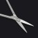 Manicure scissors "Premium satin", narrow, straight, matte, 10.5 cm, on the blist, the color is matte silver
