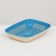 Rounded toilet with a mesh of 33.5 x 25 x 6 cm, blue/beige