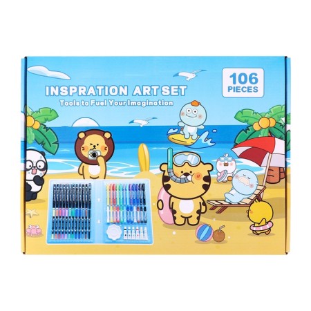 Set for drawing animals blue-13
