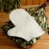 Mitten for the bathhouse white-gray