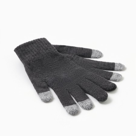Male gloves, dark gray color, size 22-5