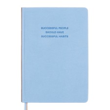 Diary of a low -up A5, 160 sheets of Escalada, a solid cover made of artificial leather, pancake embossing, lies, cream block 70g/m2, blue