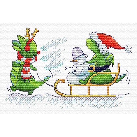 Set for embroidery "Dragon Fun" 8 × 13 cm