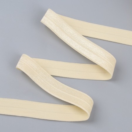 Oblique bike, elastic, 15 mm × 50 ± 1 m, beige color-1