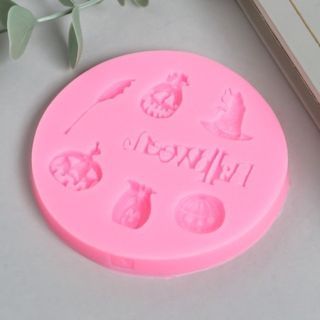 Mold Silicon "Halloween" 7 items 8.7x8.7 cm-1