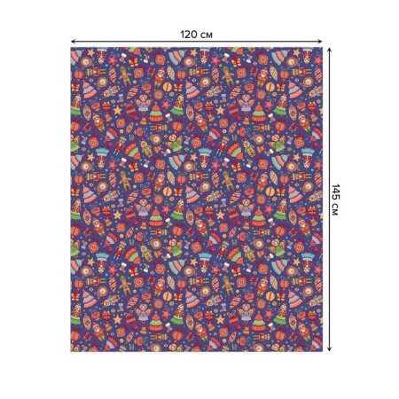 Tables tablecloth "Retro toys", rectangular, Saten, size 120x145 cm-1