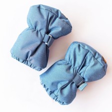 Daithed children's booties, size 0-12 months, color of blue melange